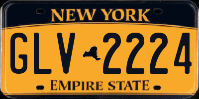 NY license plate GLV2224