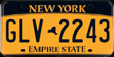 NY license plate GLV2243