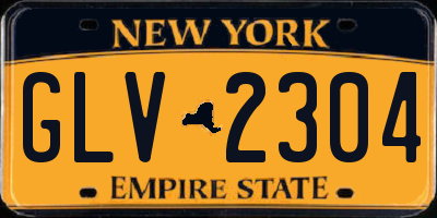 NY license plate GLV2304
