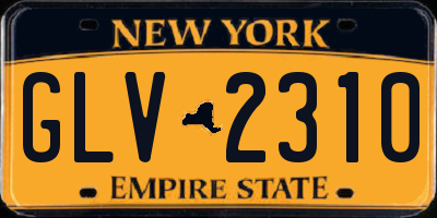 NY license plate GLV2310