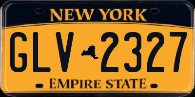 NY license plate GLV2327