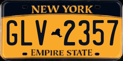 NY license plate GLV2357