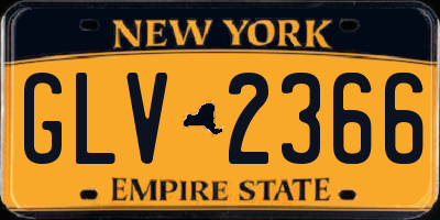 NY license plate GLV2366