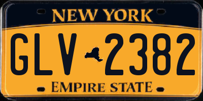NY license plate GLV2382