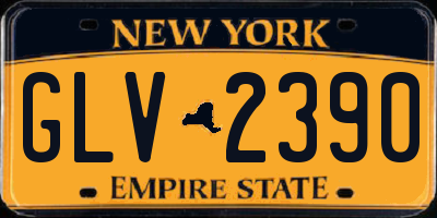 NY license plate GLV2390