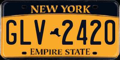 NY license plate GLV2420
