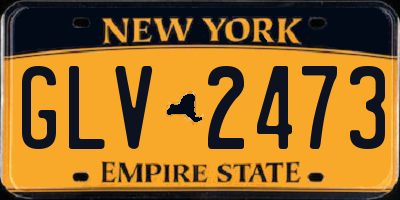 NY license plate GLV2473