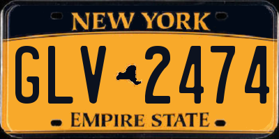NY license plate GLV2474