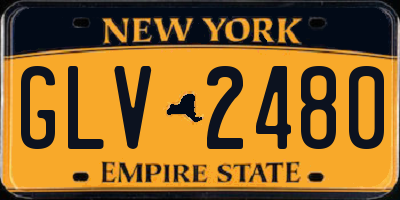 NY license plate GLV2480