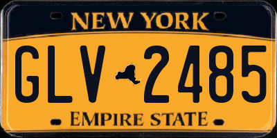 NY license plate GLV2485