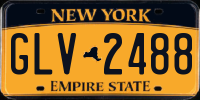 NY license plate GLV2488