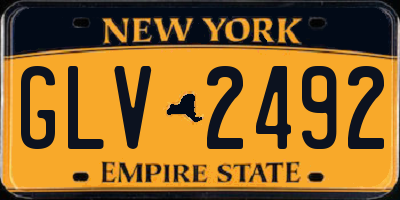 NY license plate GLV2492