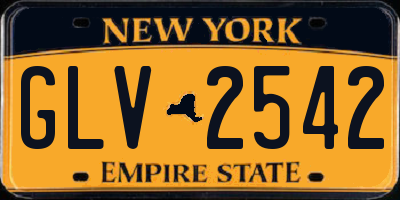 NY license plate GLV2542