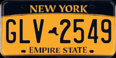 NY license plate GLV2549