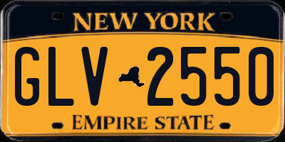 NY license plate GLV2550