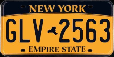 NY license plate GLV2563