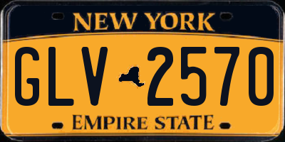 NY license plate GLV2570
