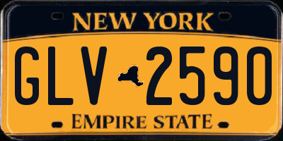 NY license plate GLV2590