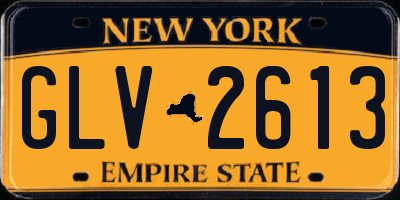 NY license plate GLV2613