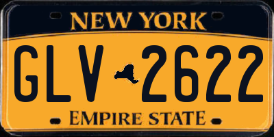 NY license plate GLV2622