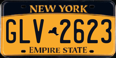 NY license plate GLV2623