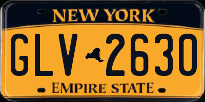 NY license plate GLV2630
