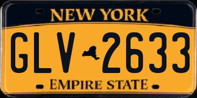NY license plate GLV2633