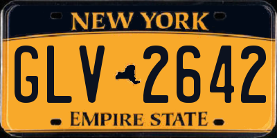 NY license plate GLV2642