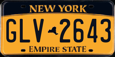 NY license plate GLV2643