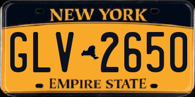NY license plate GLV2650
