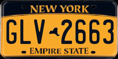 NY license plate GLV2663