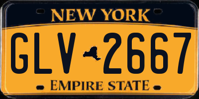 NY license plate GLV2667