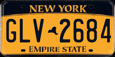 NY license plate GLV2684