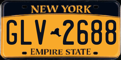 NY license plate GLV2688