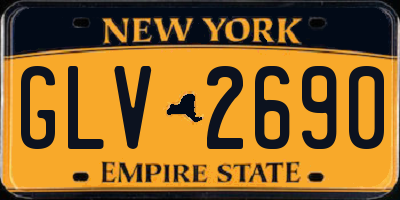 NY license plate GLV2690