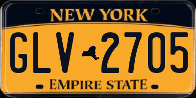 NY license plate GLV2705