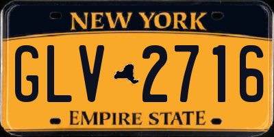 NY license plate GLV2716