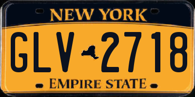 NY license plate GLV2718