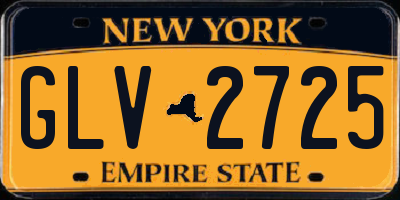 NY license plate GLV2725