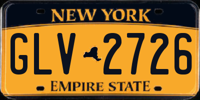 NY license plate GLV2726