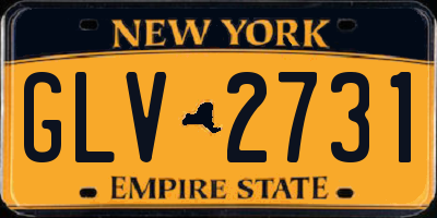 NY license plate GLV2731