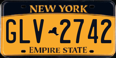 NY license plate GLV2742
