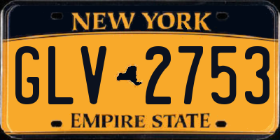 NY license plate GLV2753