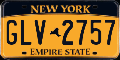 NY license plate GLV2757