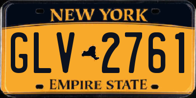 NY license plate GLV2761