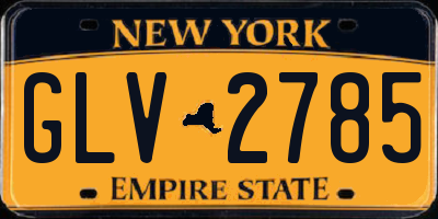 NY license plate GLV2785