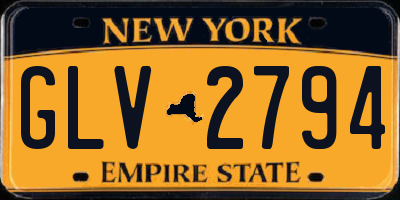 NY license plate GLV2794