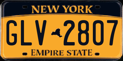 NY license plate GLV2807