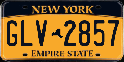 NY license plate GLV2857