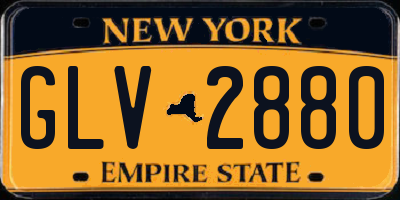 NY license plate GLV2880